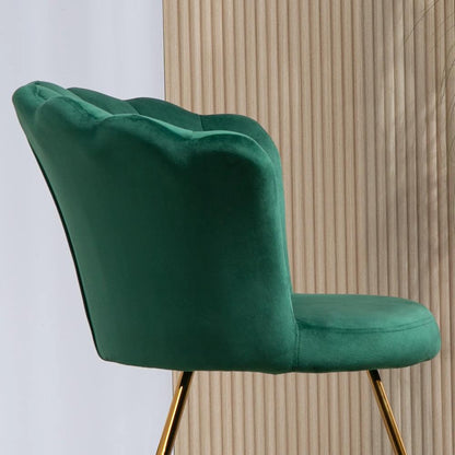 HOMCOM Velvet-Feel Lotus Petal Accent Chair Additional View 19