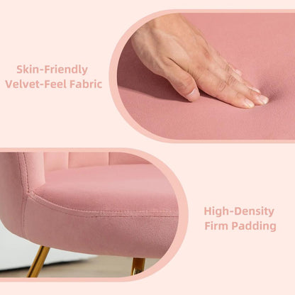 HOMCOM Velvet-Feel Lotus Petal Accent Chair Additional View 38