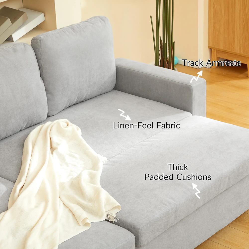 HOMCOM Pull Out Sofa Bed with 113 x 49cm storage space Additional View 21