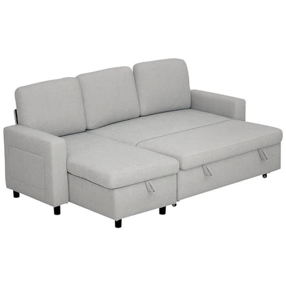 HOMCOM Pull Out Sofa Bed with 113 x 49cm storage space Additional View 25