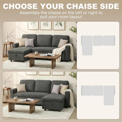 HOMCOM Pull Out Sofa Bed with 113 x 49cm storage space Additional View 4