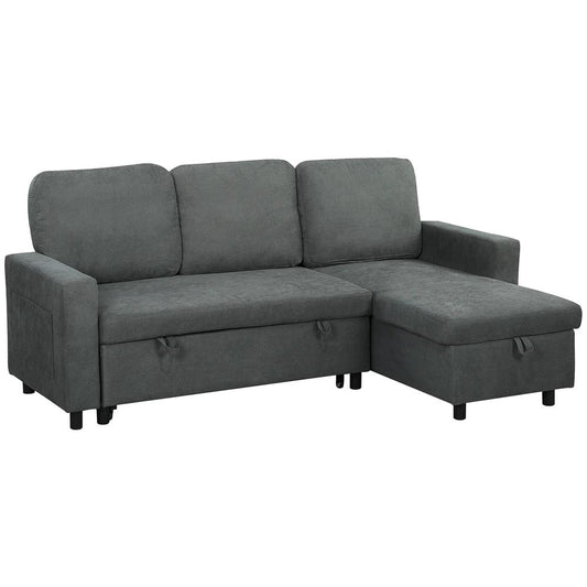 HOMCOM Pull Out Sofa Bed with 113 x 49cm storage space