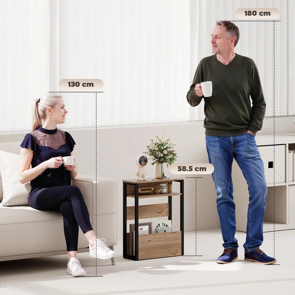HOMCOM Industrial-Style Side Table Additional View 15