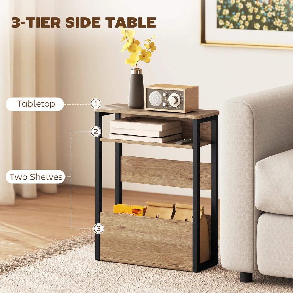 HOMCOM Industrial-Style Side Table Additional View 16