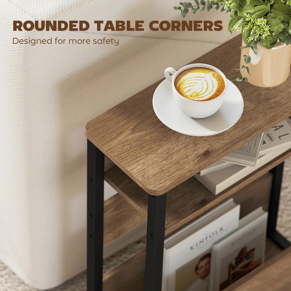 HOMCOM Industrial-Style Side Table Additional View 17