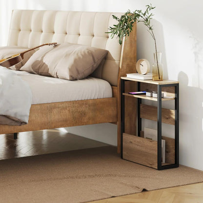 HOMCOM Industrial-Style Side Table Additional View 19