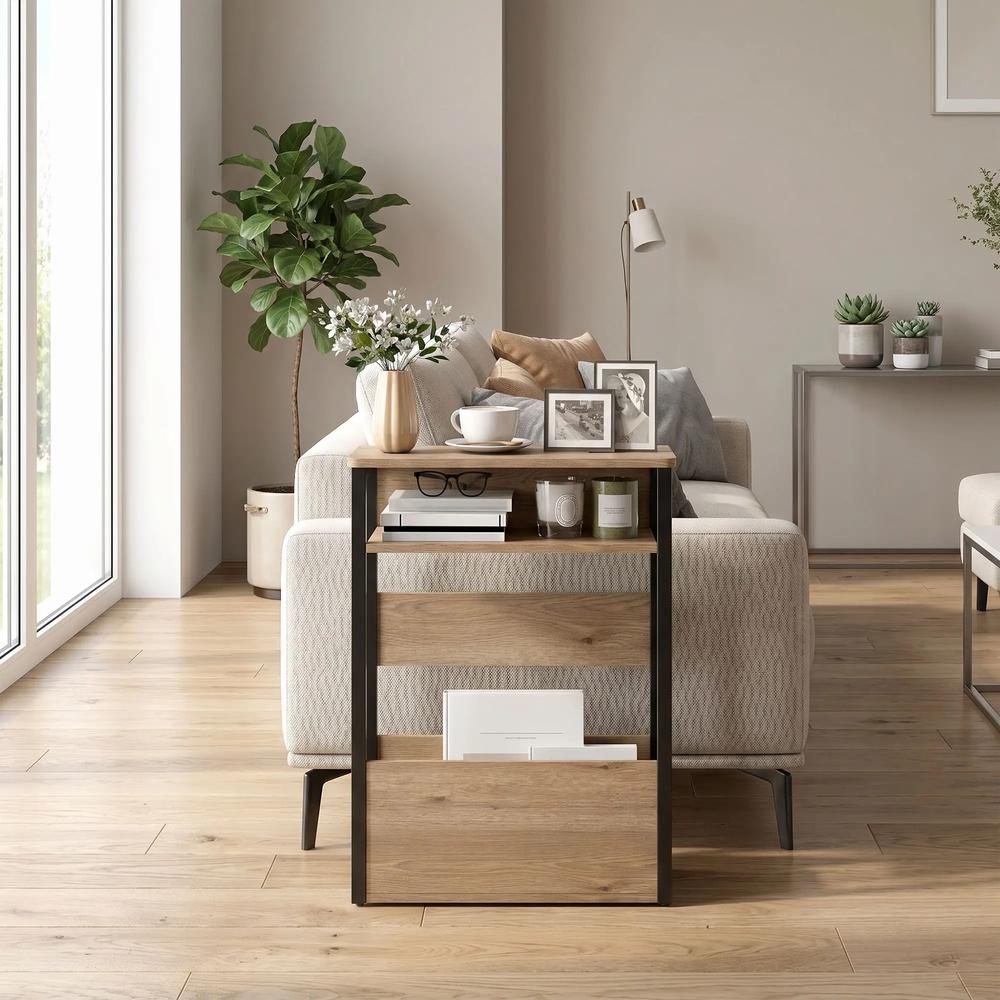 HOMCOM Industrial-Style Side Table Additional View 20