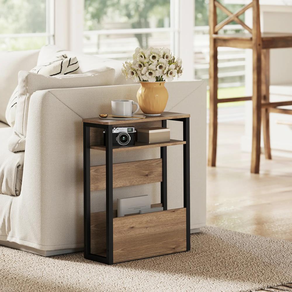 HOMCOM Industrial-Style Side Table Additional View 21