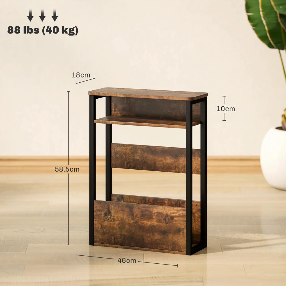 HOMCOM Industrial-Style Side Table Additional View 3