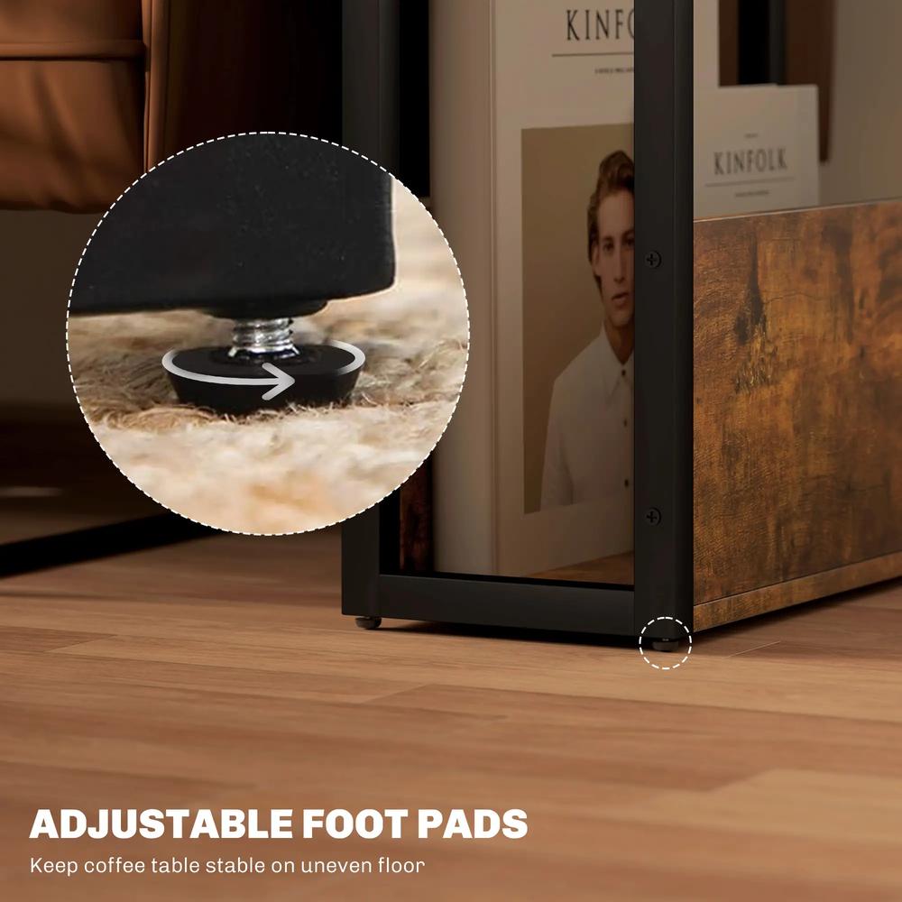 HOMCOM Industrial-Style Side Table Additional View 6
