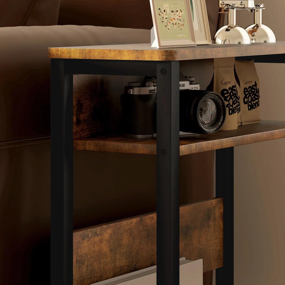HOMCOM Industrial-Style Side Table Additional View 8