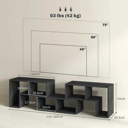 HOMCOM Three-Block Modular TV Stand Additional View 3