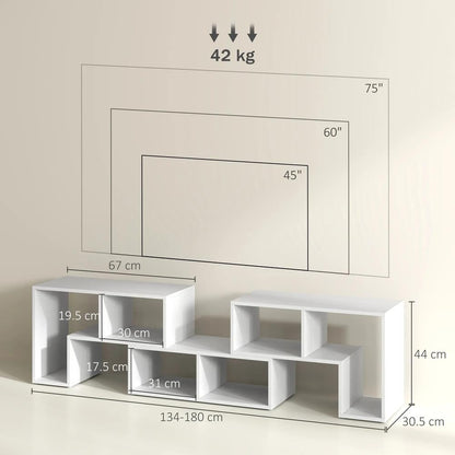 HOMCOM Three-Block Modular TV Stand Additional View 36
