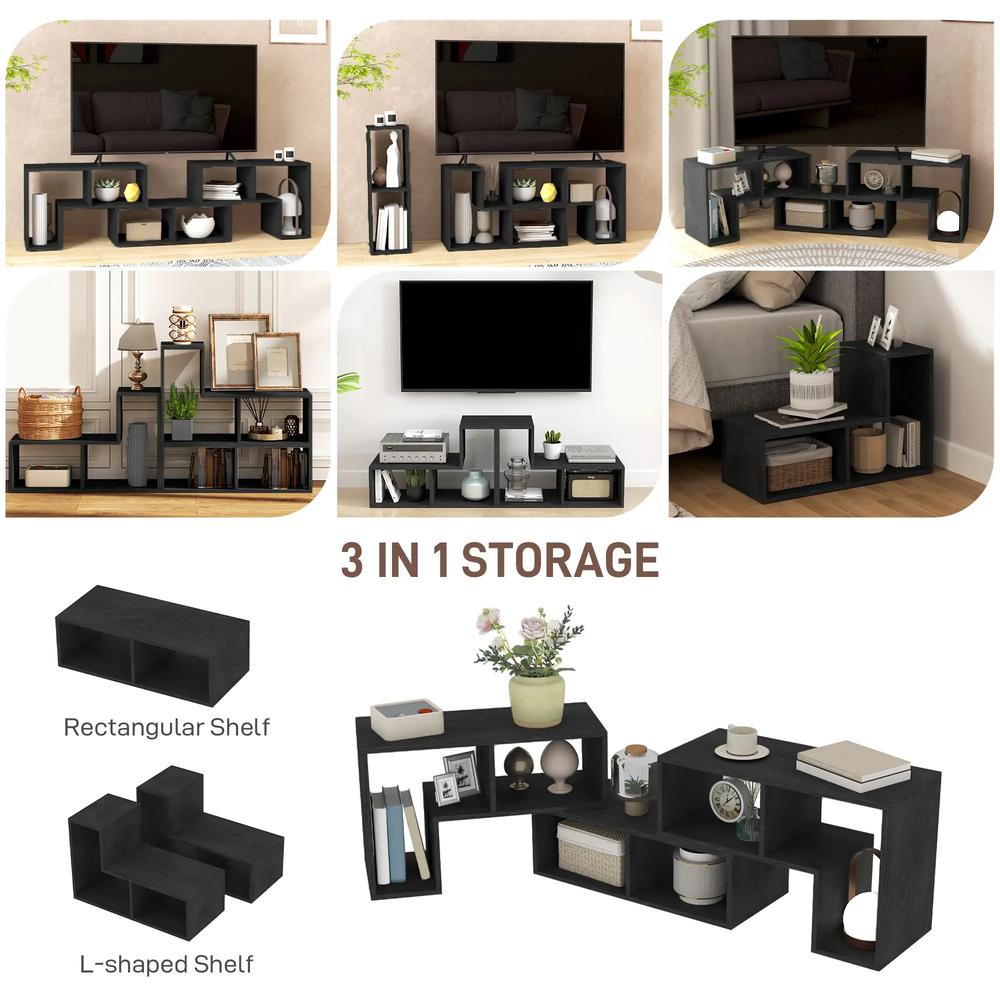 HOMCOM Three-Block Modular TV Stand Additional View 5