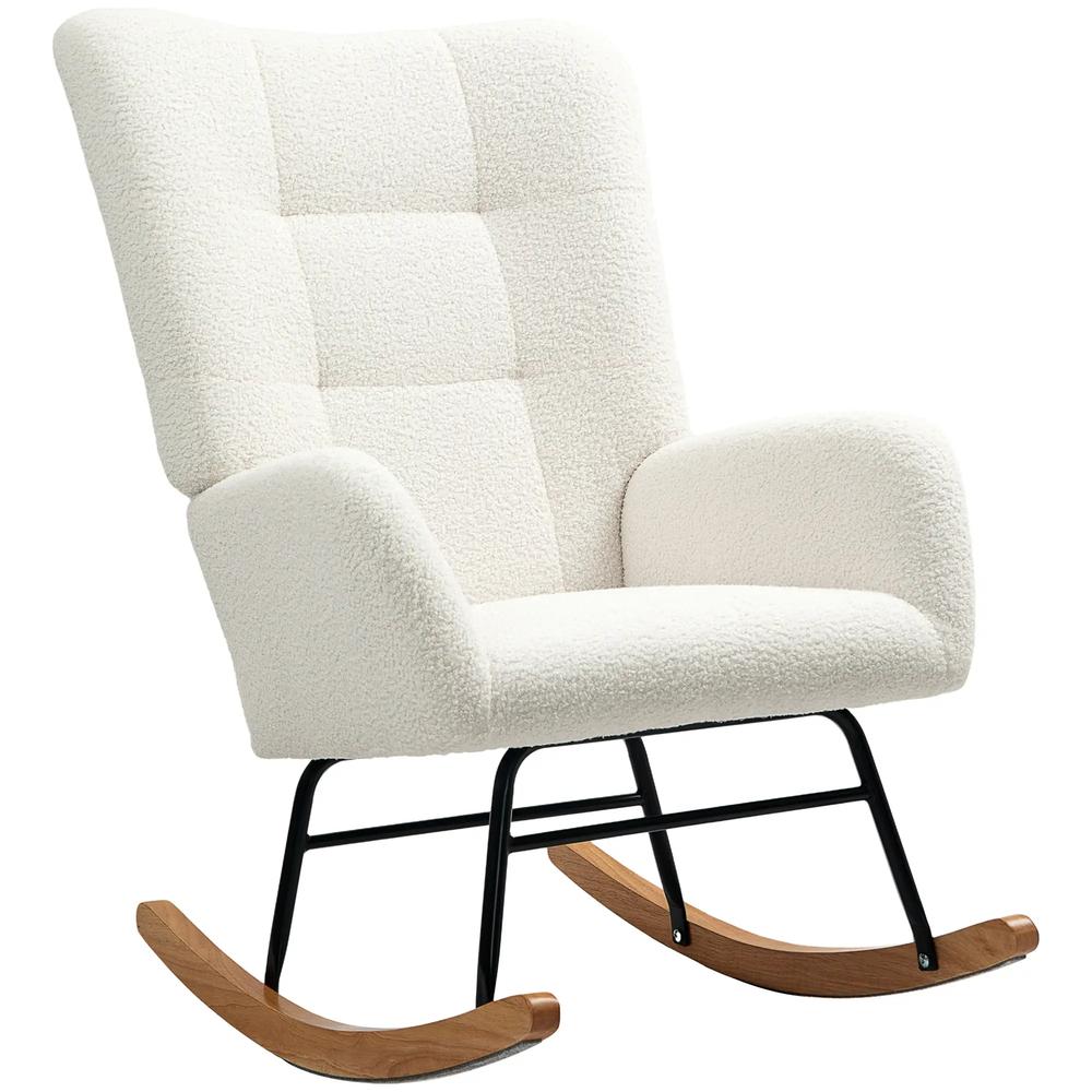HOMCOM Teddy Fleece Rocking Chair Additional View 11