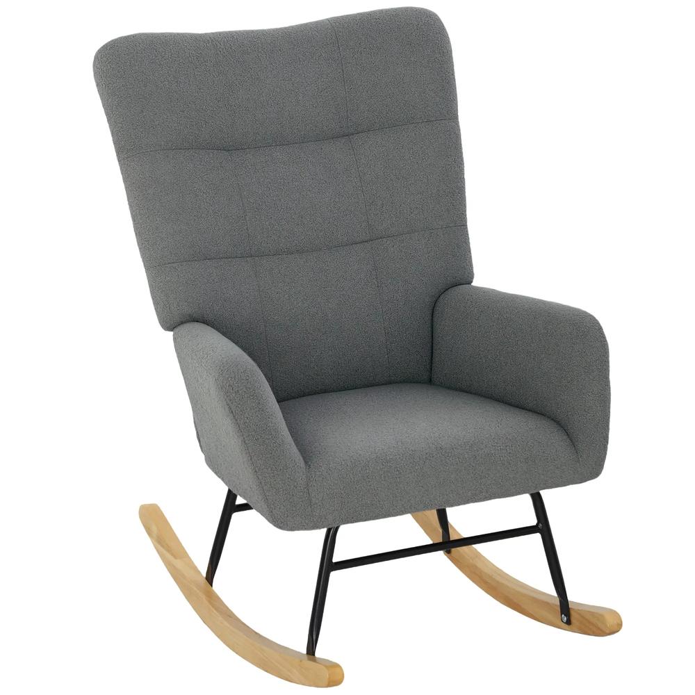 HOMCOM Teddy Fleece Rocking Chair Additional View 12
