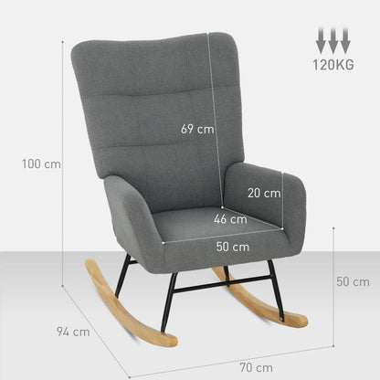 HOMCOM Teddy Fleece Rocking Chair Additional View 14