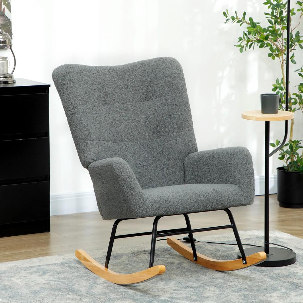 HOMCOM Teddy Fleece Rocking Chair Additional View 21