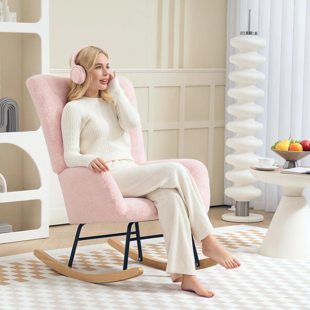 HOMCOM Teddy Fleece Rocking Chair Additional View 24