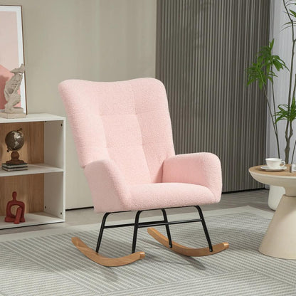 HOMCOM Teddy Fleece Rocking Chair Additional View 32