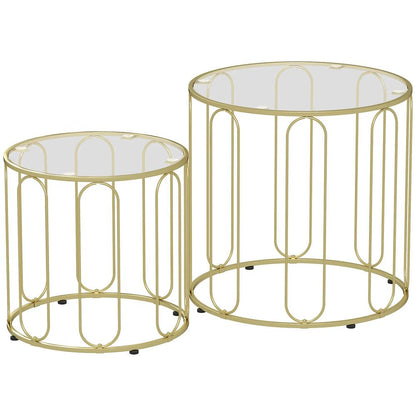 HOMCOM Elliptical Cut-Out Nesting Tables Additional View 12