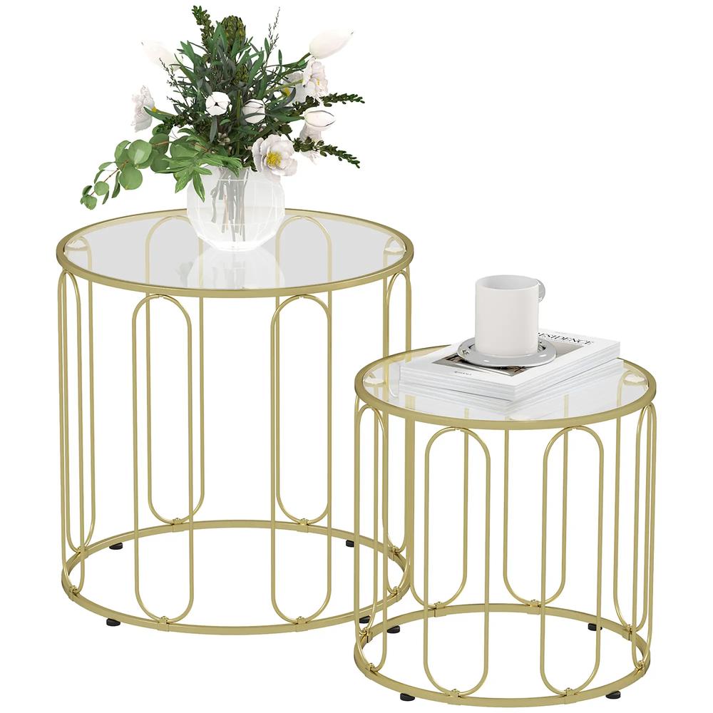 HOMCOM Elliptical Cut-Out Nesting Tables Additional View 21