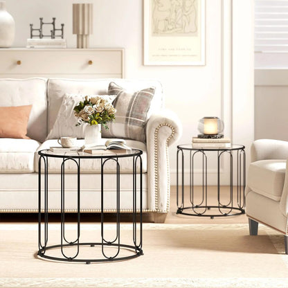 HOMCOM Elliptical Cut-Out Nesting Tables Additional View 7
