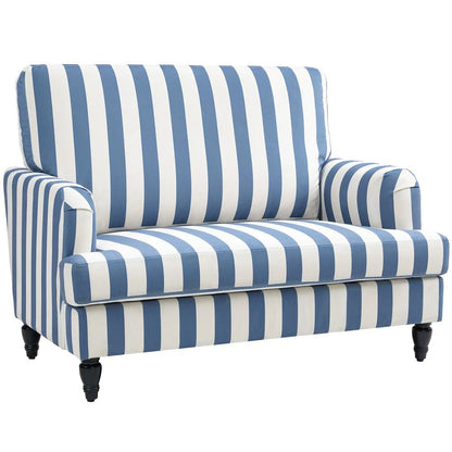 HOMCOM Modern Cuddle Chair, Velvet Single Sofa Armchair with Stripe, Turned Legs and Wide Seat, Upholstered Snuggle Chair for Living Room, Bedroom Additional View 11