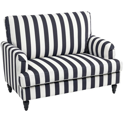 HOMCOM Modern Cuddle Chair, Velvet Single Sofa Armchair with Stripe, Turned Legs and Wide Seat, Upholstered Snuggle Chair for Living Room, Bedroom Additional View 12
