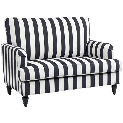 HOMCOM Modern Cuddle Chair, Velvet Single Sofa Armchair with Stripe, Turned Legs and Wide Seat, Upholstered Snuggle Chair for Living Room, Bedroom Additional View 22