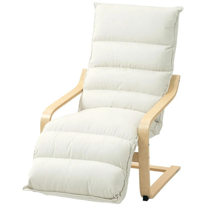HOMCOM Curved Wooden Accent Chair, with Adjustable Footrest Additional View 11