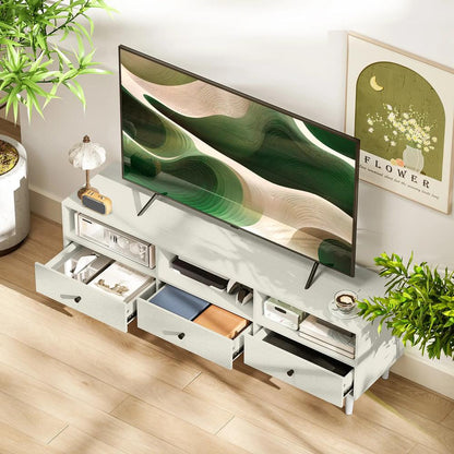 HOMCOM Multi-Storage Minimal TV Stand - Cream White Additional View 6