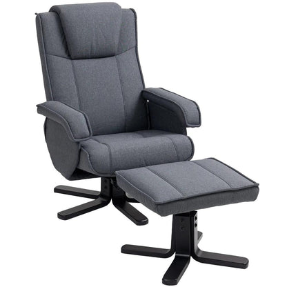 HOMCOM Swivel Recliner Chair with Footstool Additional View 11