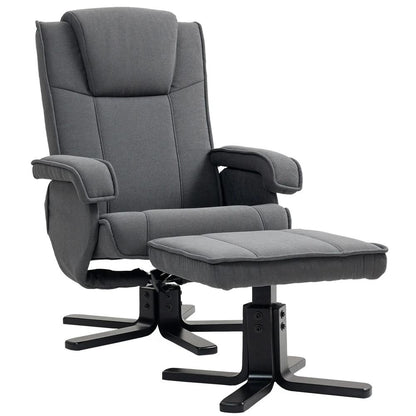 HOMCOM Swivel Recliner Chair with Footstool Additional View 12