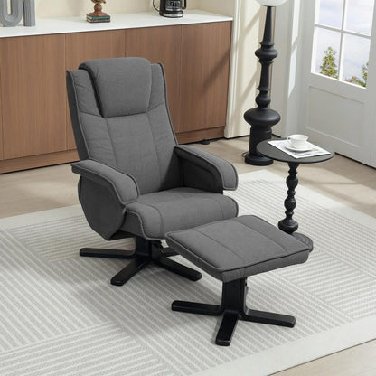HOMCOM Swivel Recliner Chair with Footstool Additional View 19