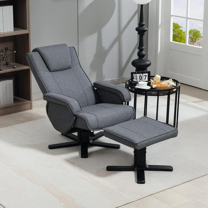 HOMCOM Swivel Recliner Chair with Footstool Additional View 8