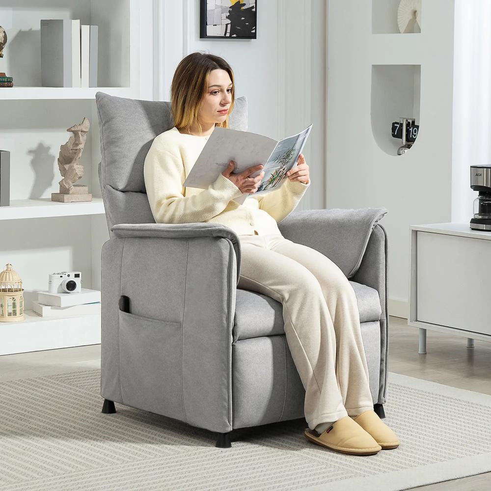 HOMCOM Power Recliner Chair, Reclining Chair with Remote, Pocket Springs, Silent Motor and Side Pockets Additional View 19