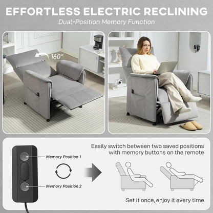 HOMCOM Power Recliner Chair, Reclining Chair with Remote, Pocket Springs, Silent Motor and Side Pockets Additional View 22