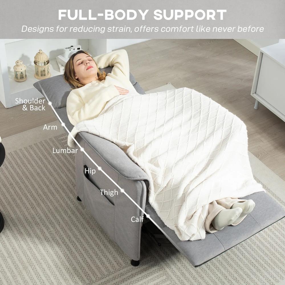HOMCOM Power Recliner Chair, Reclining Chair with Remote, Pocket Springs, Silent Motor and Side Pockets Additional View 25