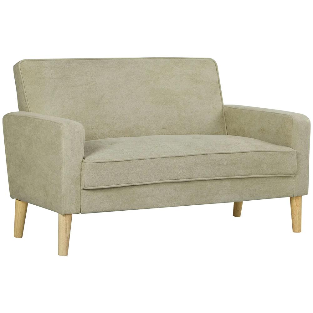 HOMCOM Two-Seater Velvet-Feel Sofa Additional View 11