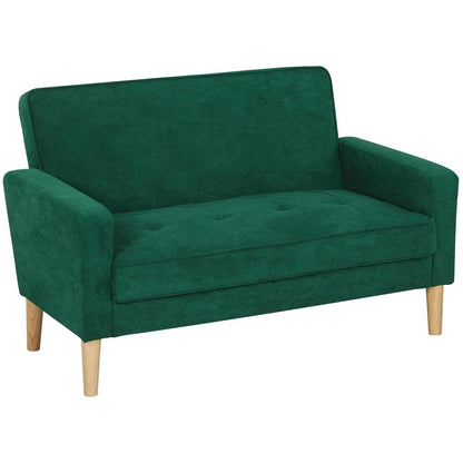 HOMCOM Two-Seater Velvet-Feel Sofa Additional View 12