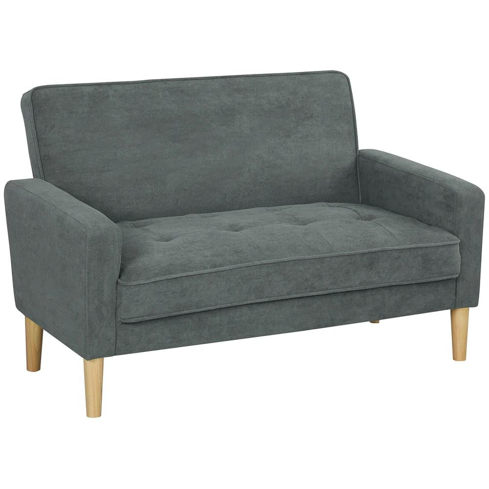 HOMCOM Two-Seater Velvet-Feel Sofa Additional View 23