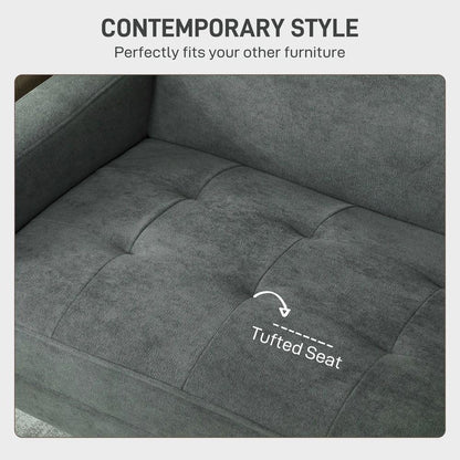 HOMCOM Two-Seater Velvet-Feel Sofa Additional View 27