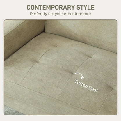 HOMCOM Two-Seater Velvet-Feel Sofa Additional View 5