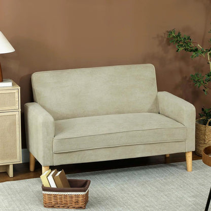 HOMCOM Two-Seater Velvet-Feel Sofa Additional View 10