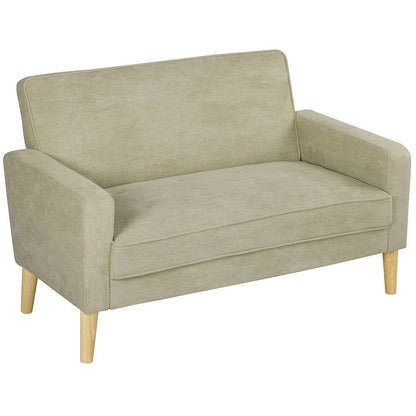 HOMCOM Two-Seater Velvet-Feel Sofa