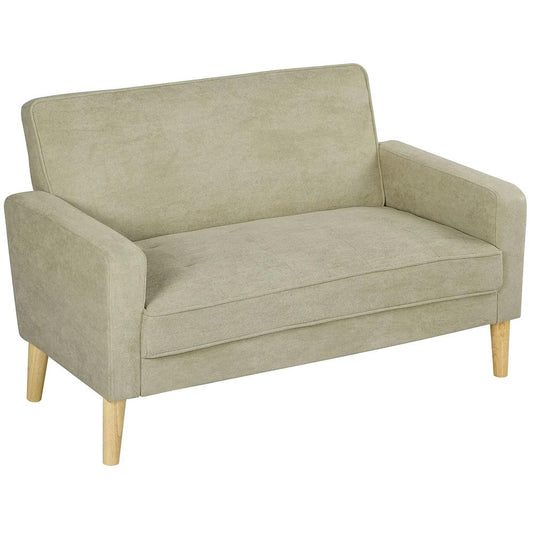 HOMCOM Two-Seater Velvet-Feel Sofa