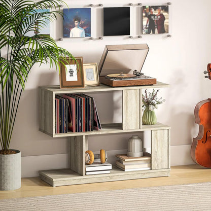 HOMCOM S-Shaped Side Table - Natural Wood Finish Additional View 6