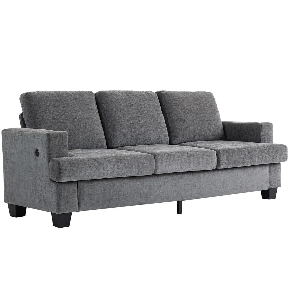 HOMCOM 3 Seater Sofa with USB Ports & Cup Holders Additional View 22