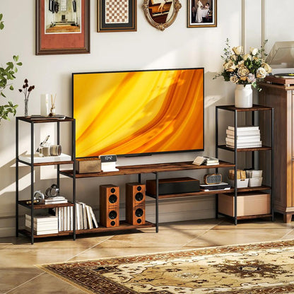 HOMCOM TV Unit for TVs up to 60 Inches, Industrial TV Stand with Storage Shelves, Entertainment Centre for Living Room, Bedroom Additional View 6